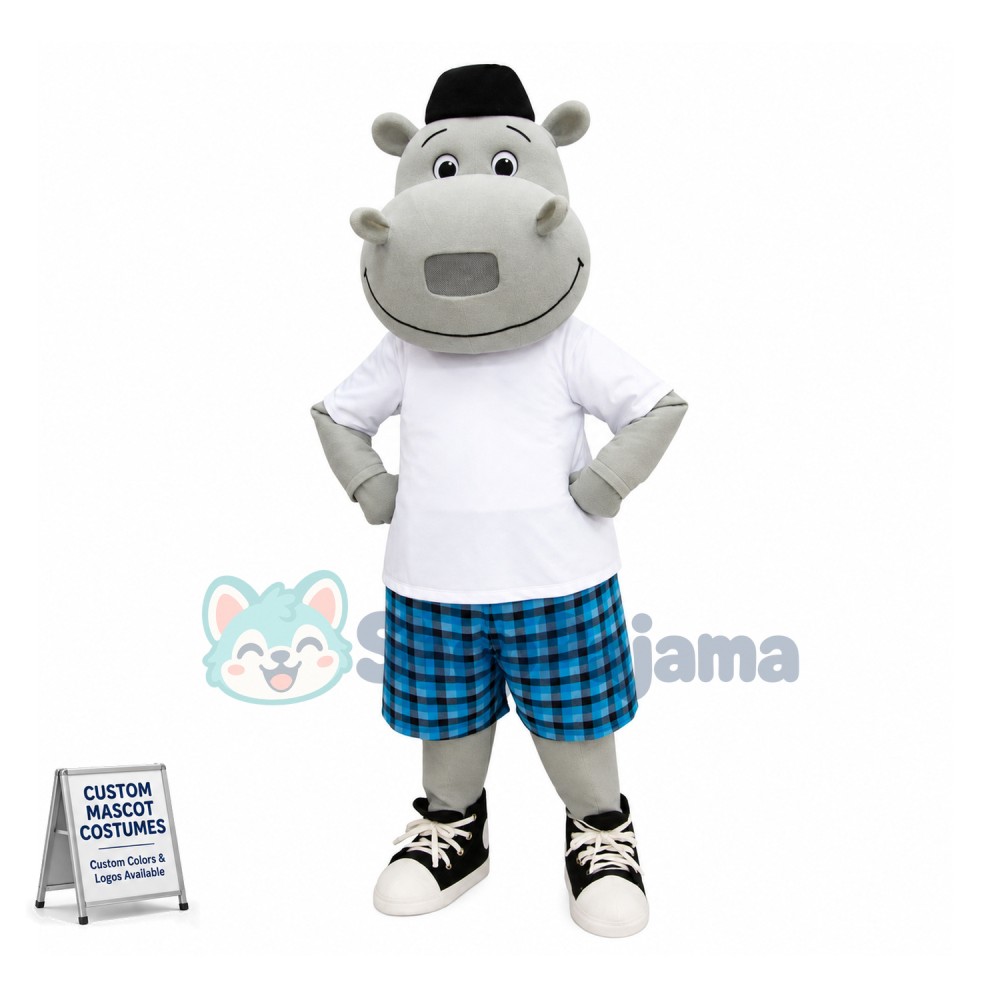 Fancy Dress Hippo Mascot Costume 