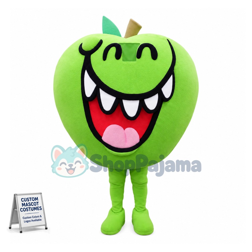 Deluxe Jolly Rancher Green Apple Mascot Costume 