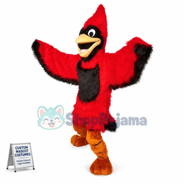 Happy Northern Cardinal Mascot Costume 
