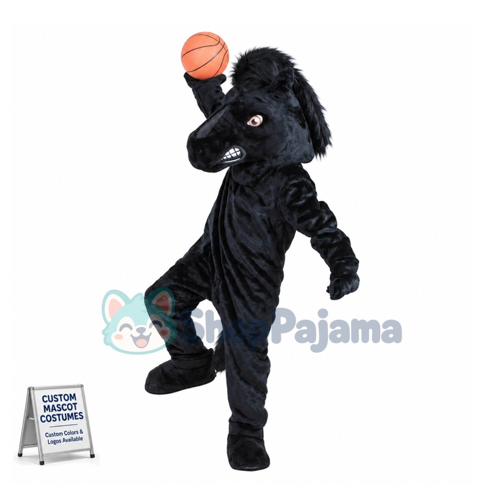 College Mustang Mascot Costume 