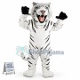 Ferocious White Tiger Mascot Costume  