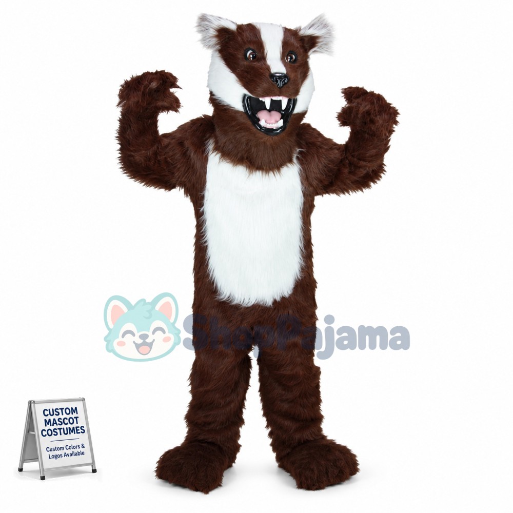 Fierce Badger Middle School Mascot Costume 