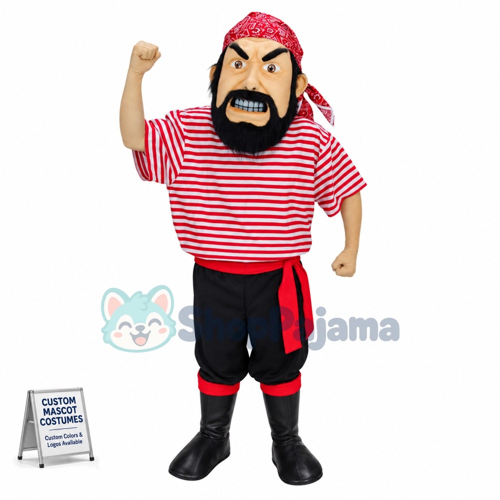 Col. Keel Haul Pirate Mascot Costume	
