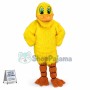 Yellow Duck Long Fur Mascot Costume  