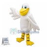 White Fur Pelican Mascot Costume  