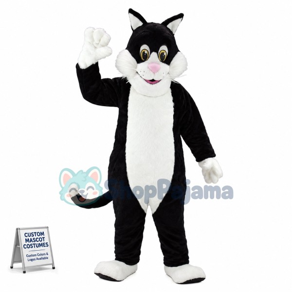 Tuxedo Cat Mascot Costume  