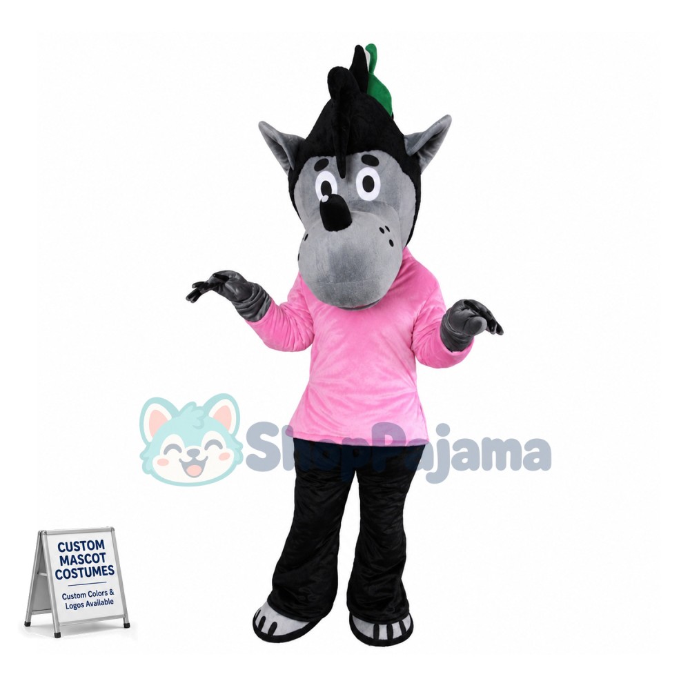Cartoon Big Bad Wolf Mascot Costume Fancy Dress Costume 