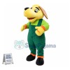 Adult Cartoon Yellow Dog Mascot Costume Fancy Dress Outfit 