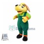 Adult Cartoon Yellow Dog Mascot Costume Fancy Dress Outfit 