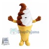 Deluxe Chocolate & Vanilla Swirl Ice Cream Cone Mascot Costume 