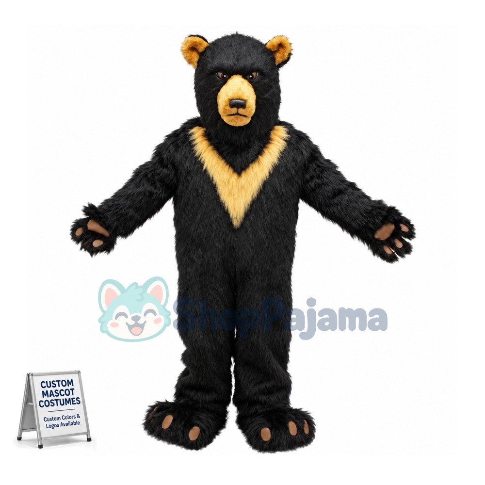 Asiatic Black Bear Animal Mascot Costume	
