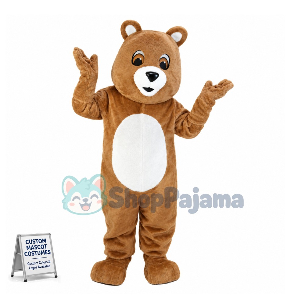 Baby Light Brown Bear Mascot Costume	 