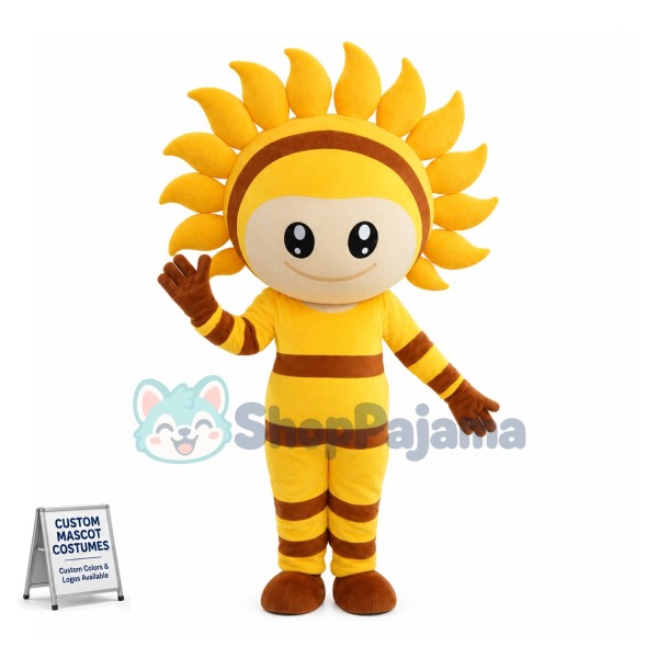 Cartoon Sun Boy Mascot Costume	
