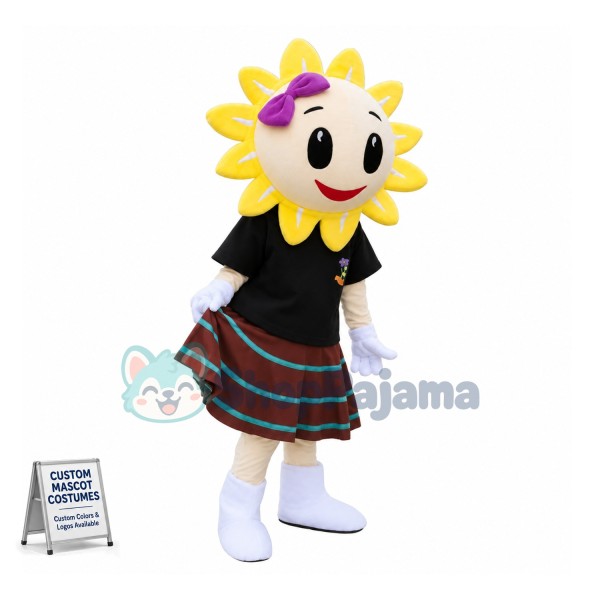 Beautiful Sun Girl Mascot Cartoon Costume	