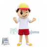 Winking Boy Mascot Cartoon Costume
