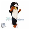 Lovely Bernese Mountain Dog With Yellow Tongue Mascot Costume  