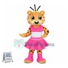 Lovely Cheerleader Leopard Mascot Costume 