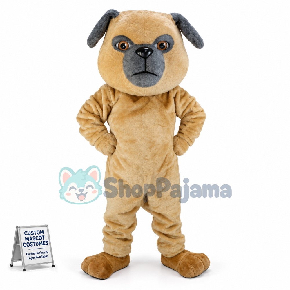 Ugly Pug Dog Mascot Costume  
