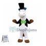 Gentleman White Hippopotamus Mascot Costume 