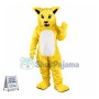 Growling Yellow Wildcat Mascot Costume 