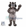 Treacherous Blue eyed Raccoon Mascot Costume 