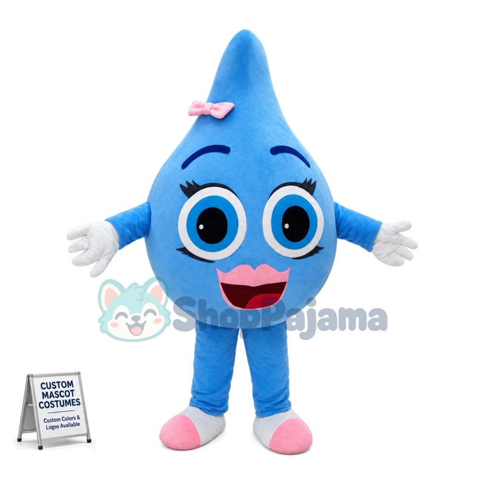 Water Drop Girl Mascot Costume 