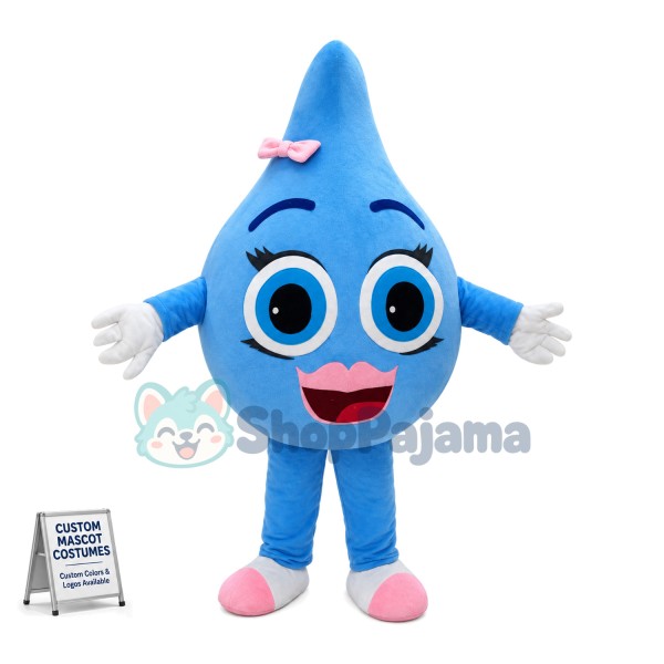 Water Drop Girl Mascot Costume 