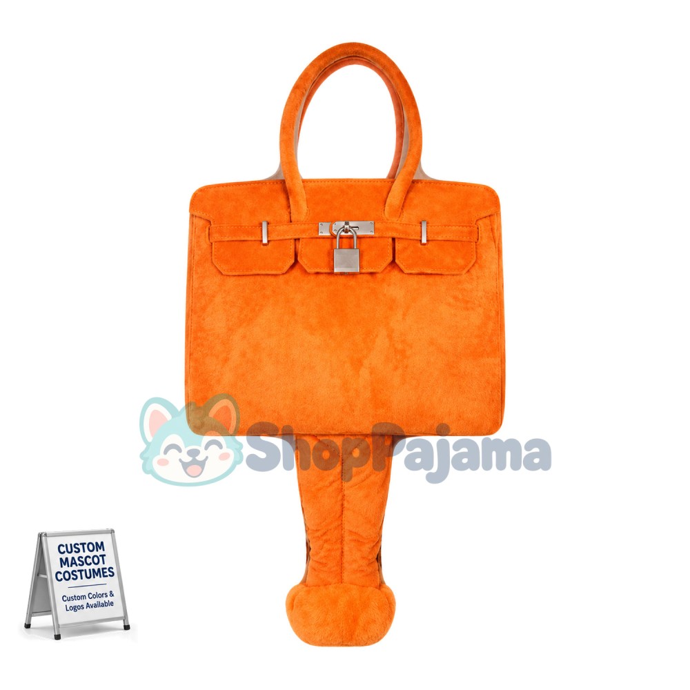 Deluxe Orange Handbag Mascot Adult Costume 