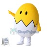 Huge Egg With Cracked Half Peeled Brown Shell Mascot Costume For Adult 
