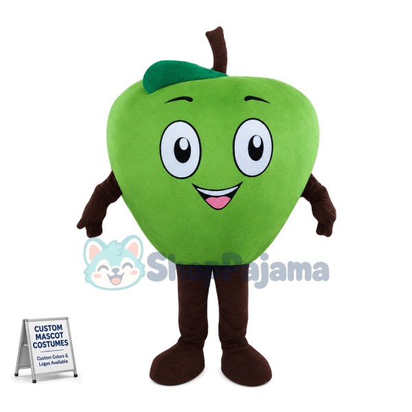 Deluxe Cartoon Green Apple Lightweight Mascot Adult Costume	