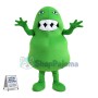 Adult Cartoon Green Germ Virus Bacterium Monster Mascot Costume 