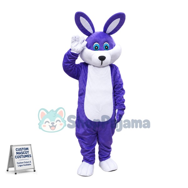 Purple Rabbit Mascot Costume For Adult