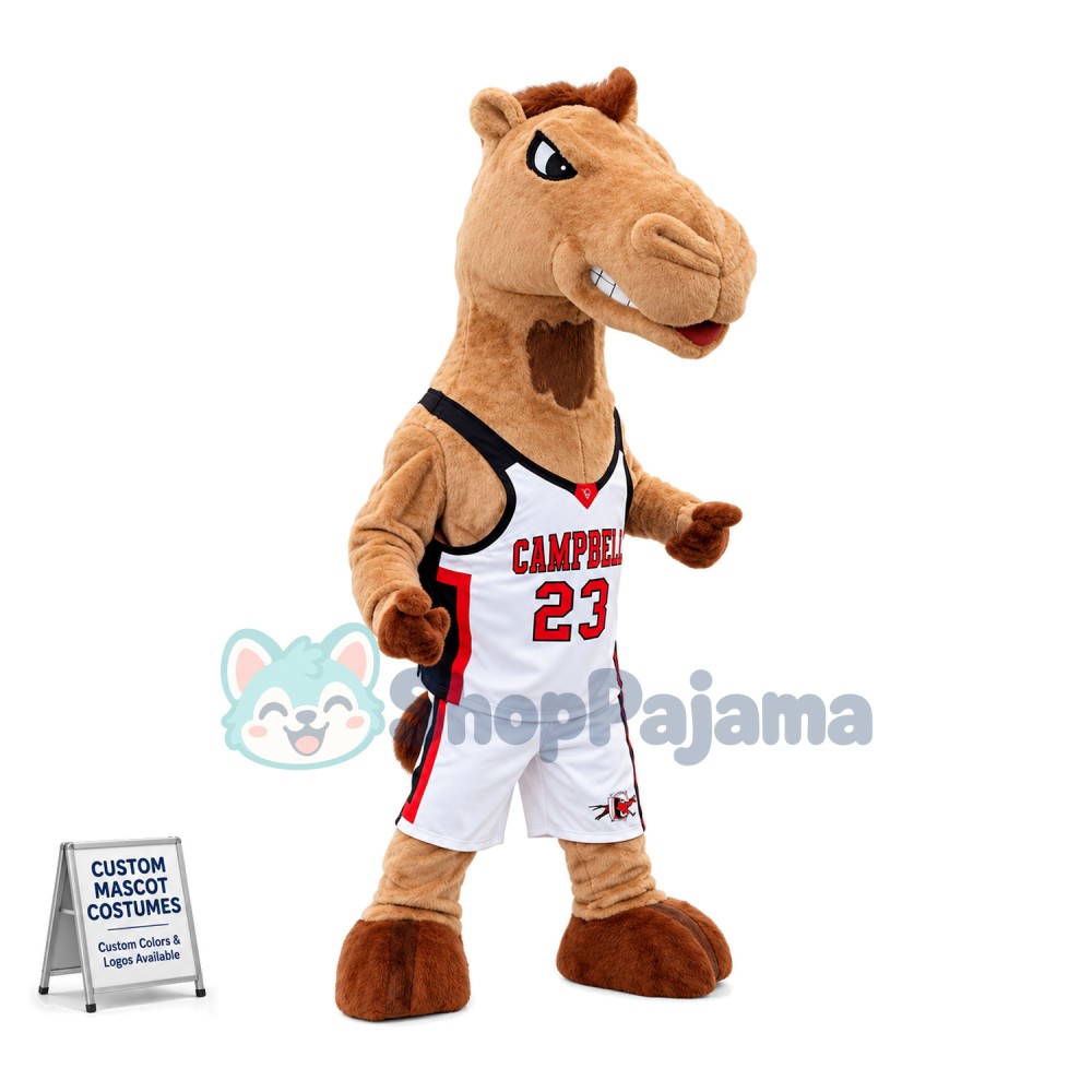 Power Fierce Basketball Mustang Mascot Costume