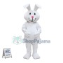 Simple Style White Bunny Mascot Costume 