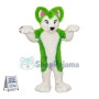 Furry Green Husky Dog Mascot Costume 