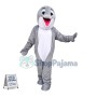 Yelling Grey Dolphin Mascot Costume 
