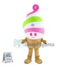 Lightweight Cartoon Rainbow Ice Cream Cone Mascot Costume	