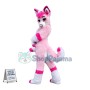 Charming Pink Husky Mascot Costume 