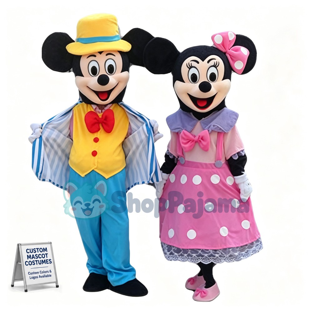 Mickey Mouse & Minnie Mouse Mascot Costume Cartoon Character Party clothing Adult size
