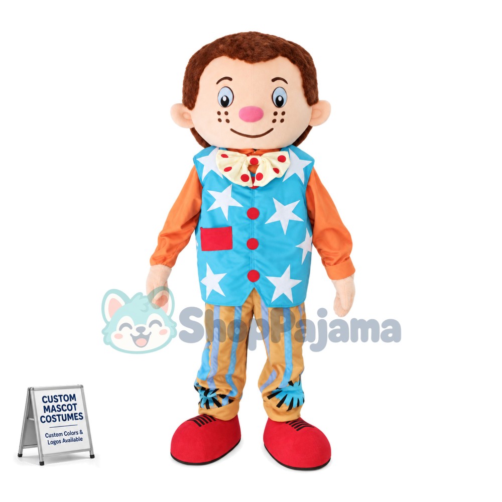 Textured Mr Tumble Mascot Costume Cartoon Character 