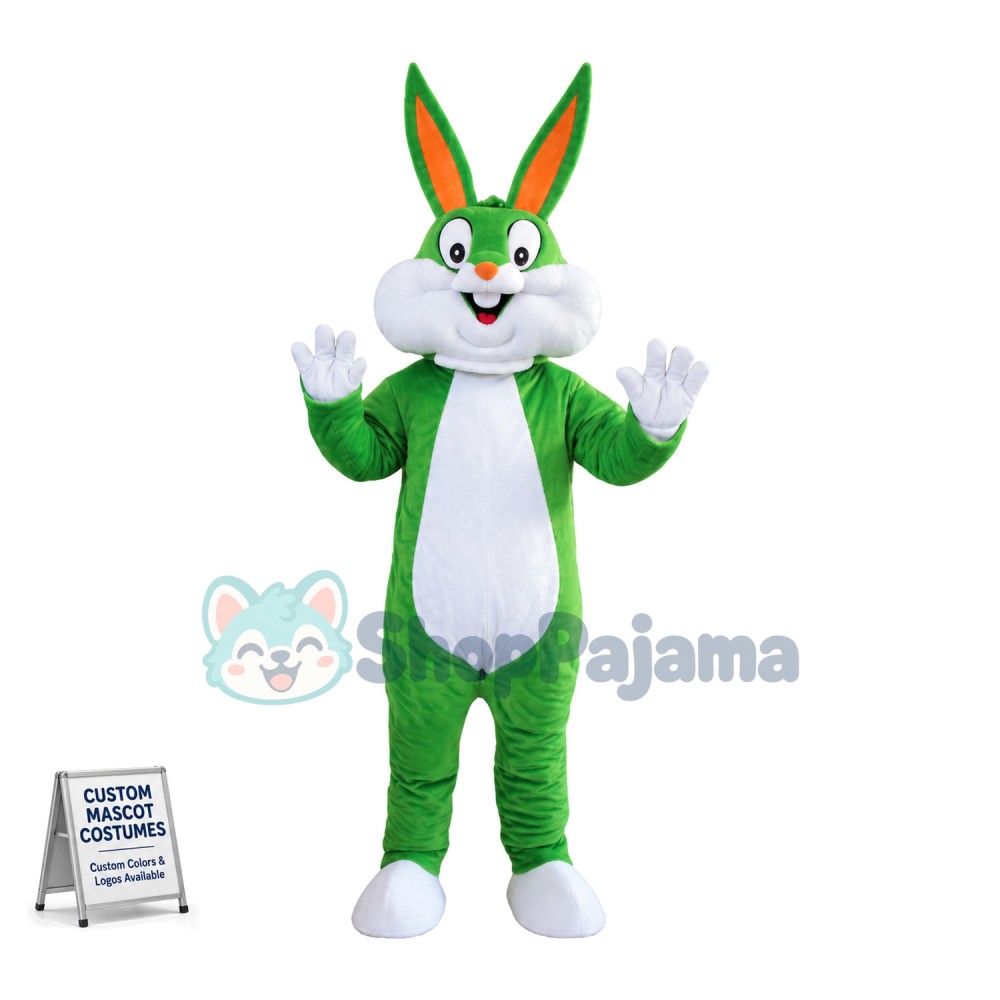 Green Bugs Bunny Mascot Costume