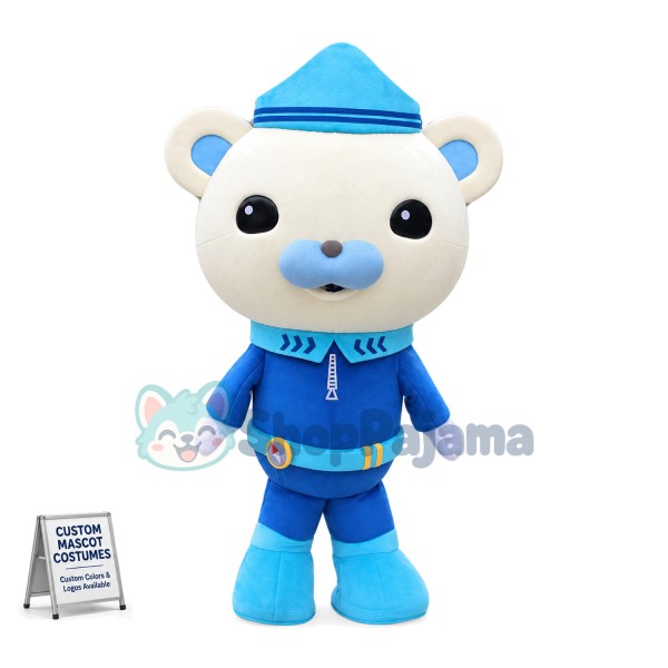 Brave Captain Barnacles Bear Mascot Costume 