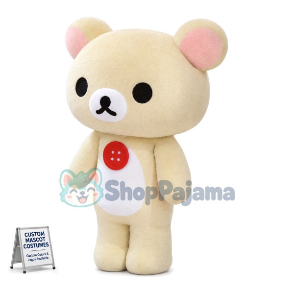 Korilakkuma the Yellowish-white Bear Mascot Costume	