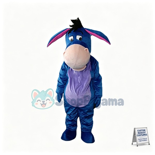Pessimistic Eeyore the Donkey Mascot Costume	