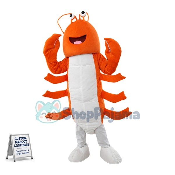 Deluxe Orange Lobster Lightweight Mascot Costume 