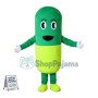 Deluxe Green Pill Capsule Mascot Cartoon Costume 