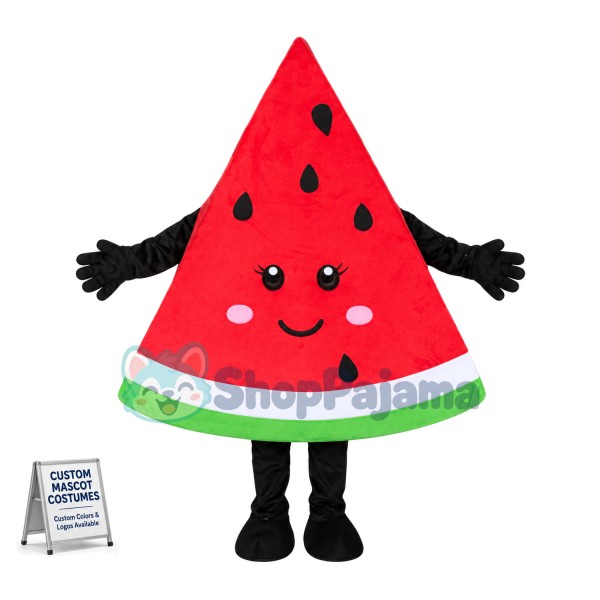 Deluxe Cartoon Watermelon Slice Lightweight Mascot Adult Costume	
