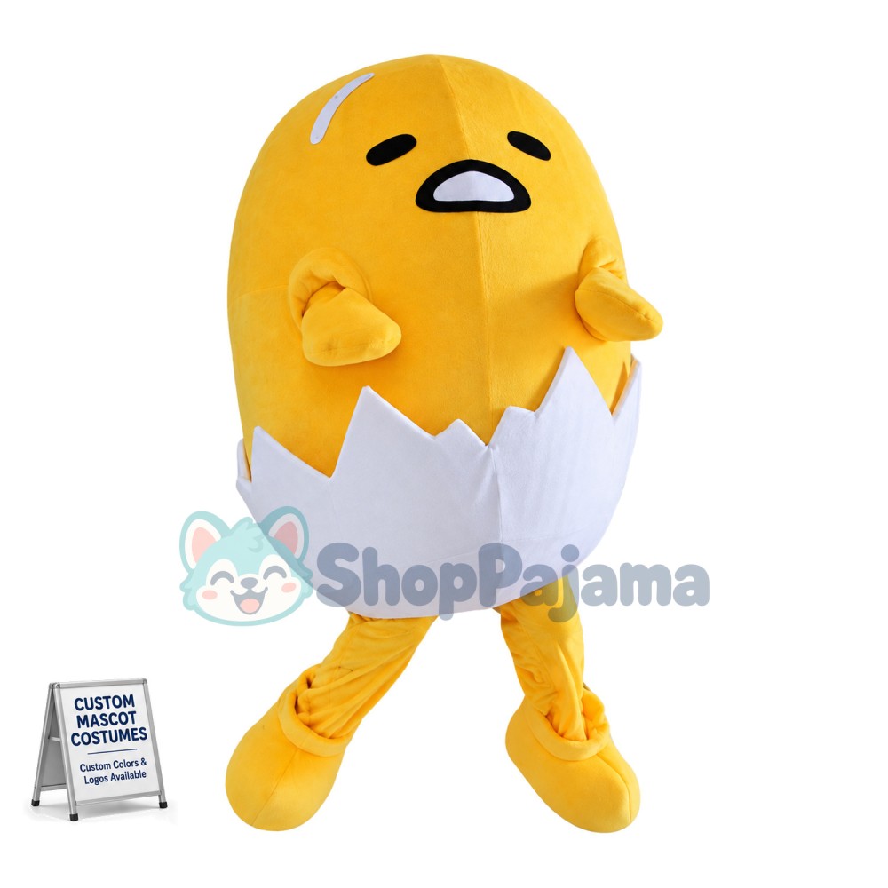 Gudetama the Lazy Egg In Shell Mascot Costume	