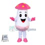 Deluxe Pink Mushroom Cartoon Mascot Costume
