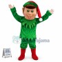 Lovely Green Christmas Elf Mascot Costume 